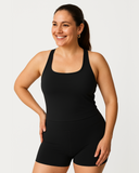 black tennis top on model