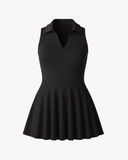 Tennis Dress with Collar - Green