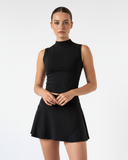 Tennis set High-neck top with A-line skirt
