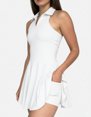 Tennis Dress with Collar - Green