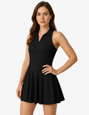 Tennis Dress with Collar - Green