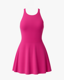 pink tennisdress with round neck