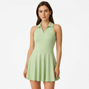 Tennis Dress with Collar - Green