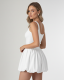 puff skirt white tennis dress