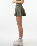 Tennis set High-neck top with A-line skirt