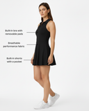 Tennis Dress with Collar - Green