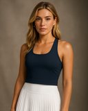 Tennistop square neckline - Blue