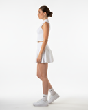 Tennis set High-neck top with A-line skirt