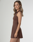 Brown tennis dress with zipper