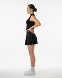 Tennis set High-neck top with A-line skirt