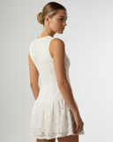 white lace tennis dress christ evert inspiration