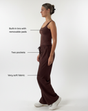 builtin bra with removable pads jogger set
