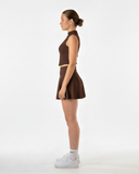 Tennis set High-neck top with A-line skirt