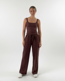 brown jogger set