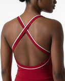 Rode elegante tennisjurk